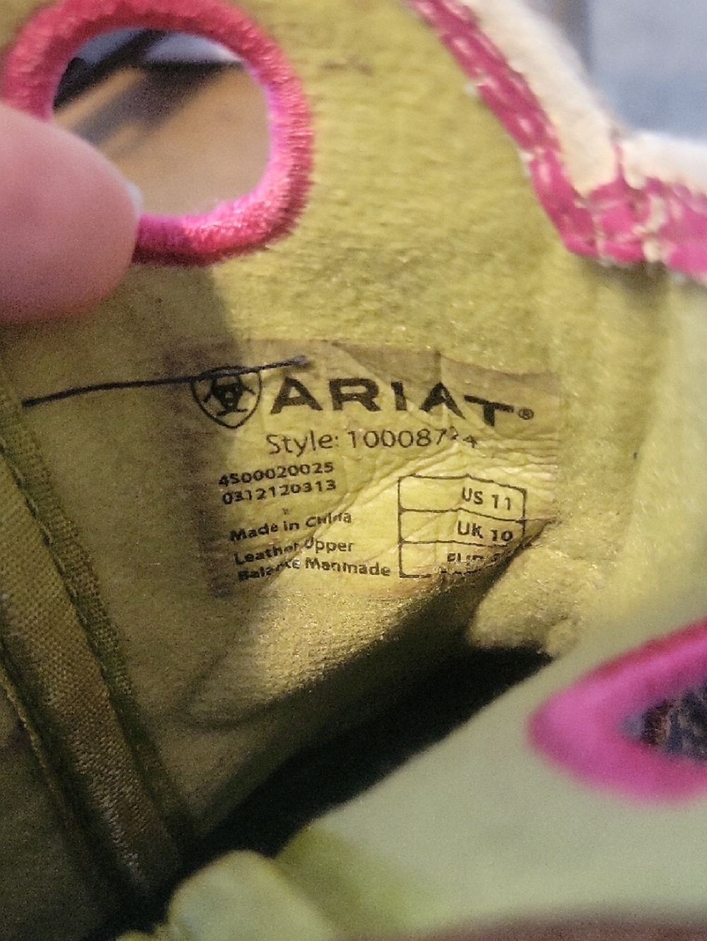 Ariat Kid's Leather Fatbaby Cowgirl Western Boots Brown & Camo Pink Toddler Sz11 - Picture 2 of 8